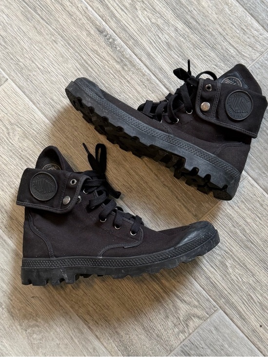 Palladium Other - Palladium Baggy 02353-060-M Mens 10.5 Black Canvas Lug Sole Platform Combat Boot